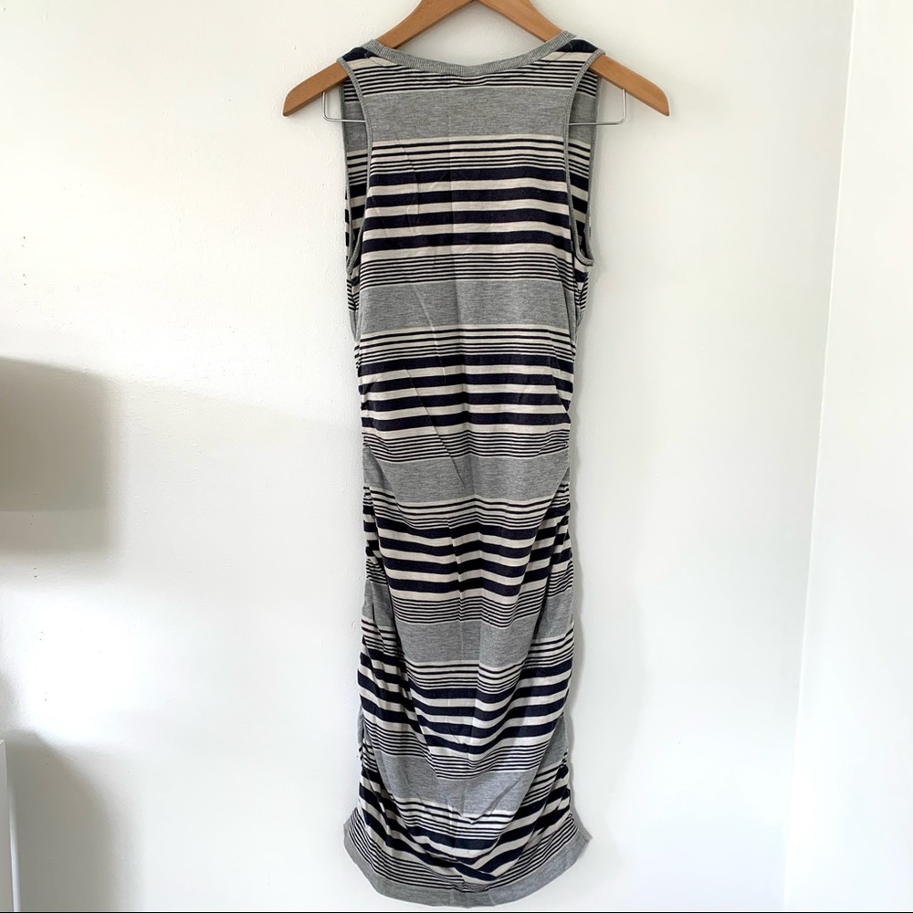 Striped Ruched Dress M - Picture 3 of 5